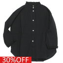 【子供服/ジュニア/アンディニー/undeny./キッズ/大人/女の子】 セール 【30%OFF】 スタンドカラーフリルシャツ ブラック(BK)