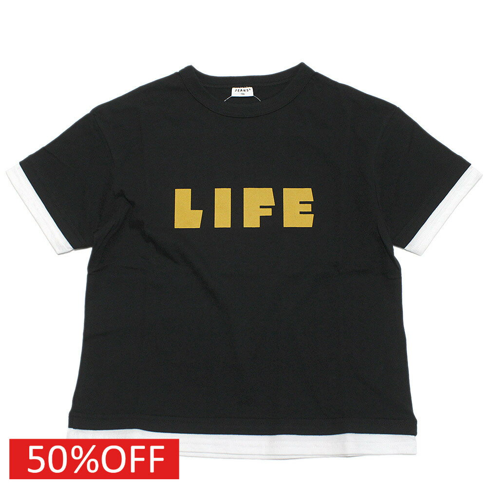 Rakuten - 【JEANS.B/ジーンズベー】 セール 【50%OFF】 LIFE　Tシャツ ブラック(BK)