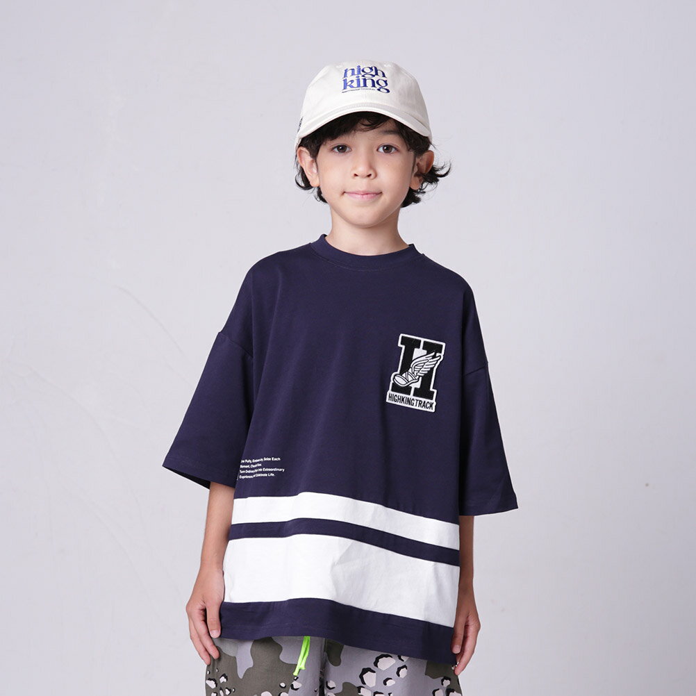 【ハイキング /highking/子供服/ジュニア/男の子/】 セール 【50%OFF】 track shortスリーブ ネイビー