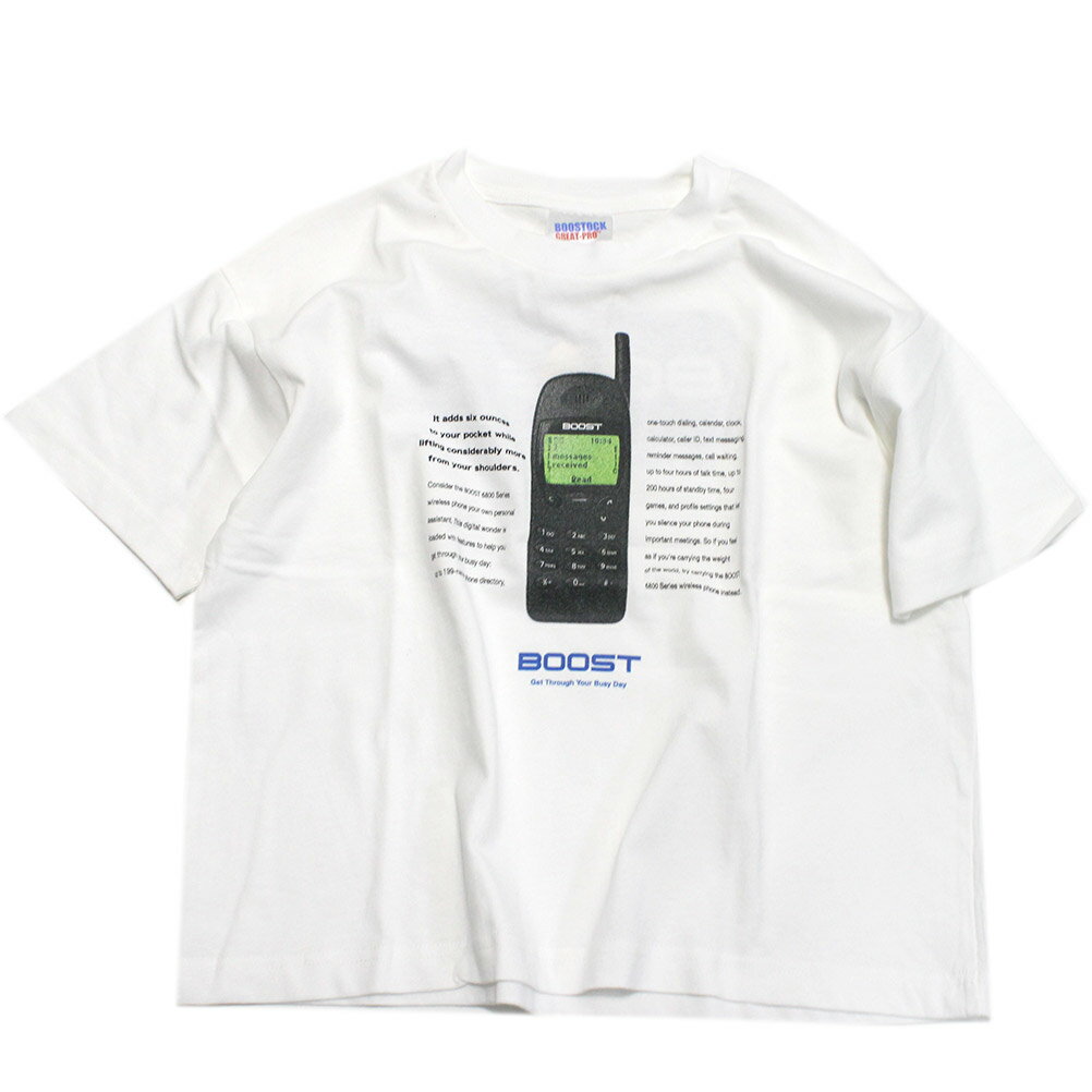 Rakuten - 【ブーストック/子供服/BOOSTOCK/ジュニア】 PHONE Tシャツ ホワイト(WH)