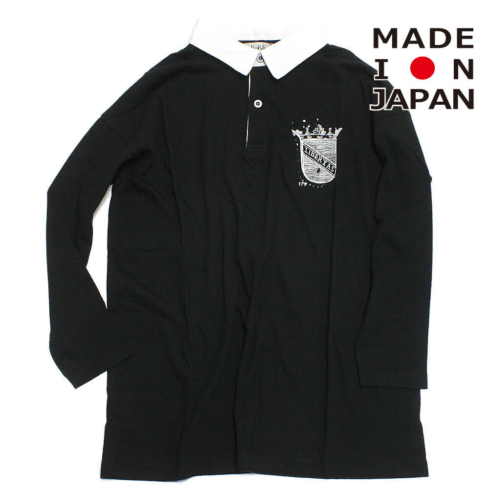 【エルフィンフォルク eLfinFolk 子供服】 Emblem ポロシャツ ブラック