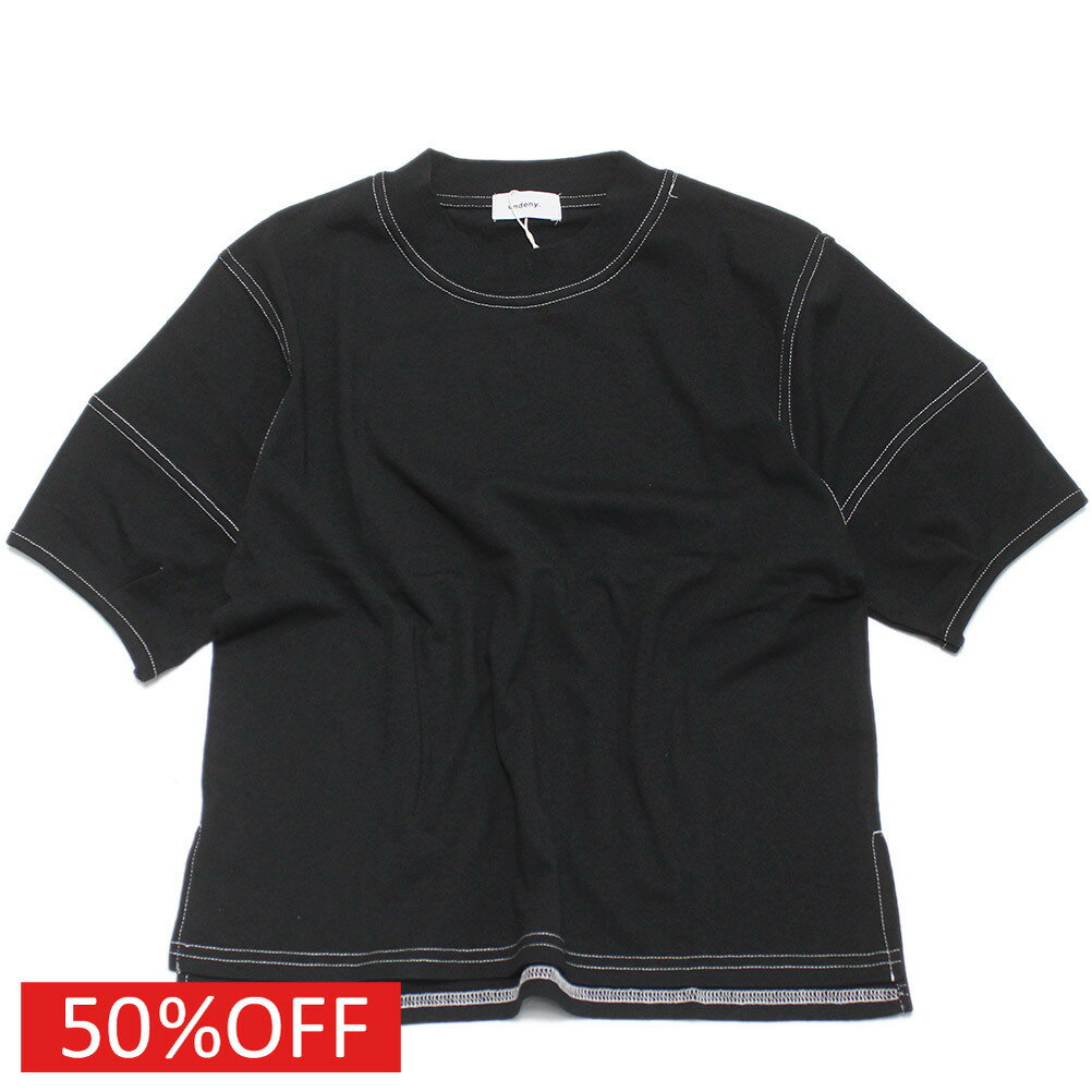 樂天商城 - 【子供服/ジュニア/アンディニー/undeny./キッズ/大人/女の子】 セール 【50%OFF】 ステッチ Tシャツ ブラック(BK)