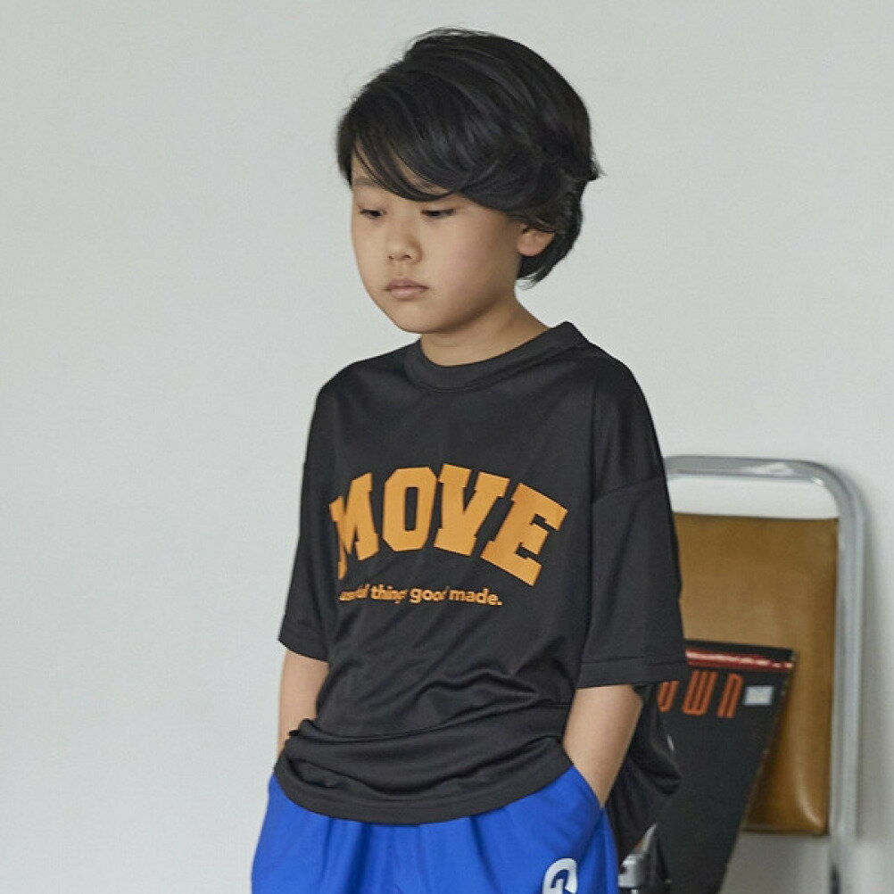 【ジェネレーター/子供服/GENERATOR/ジュニア 】 MOVE ドライTシャツ【4月入荷予定】 ブラック(BK)