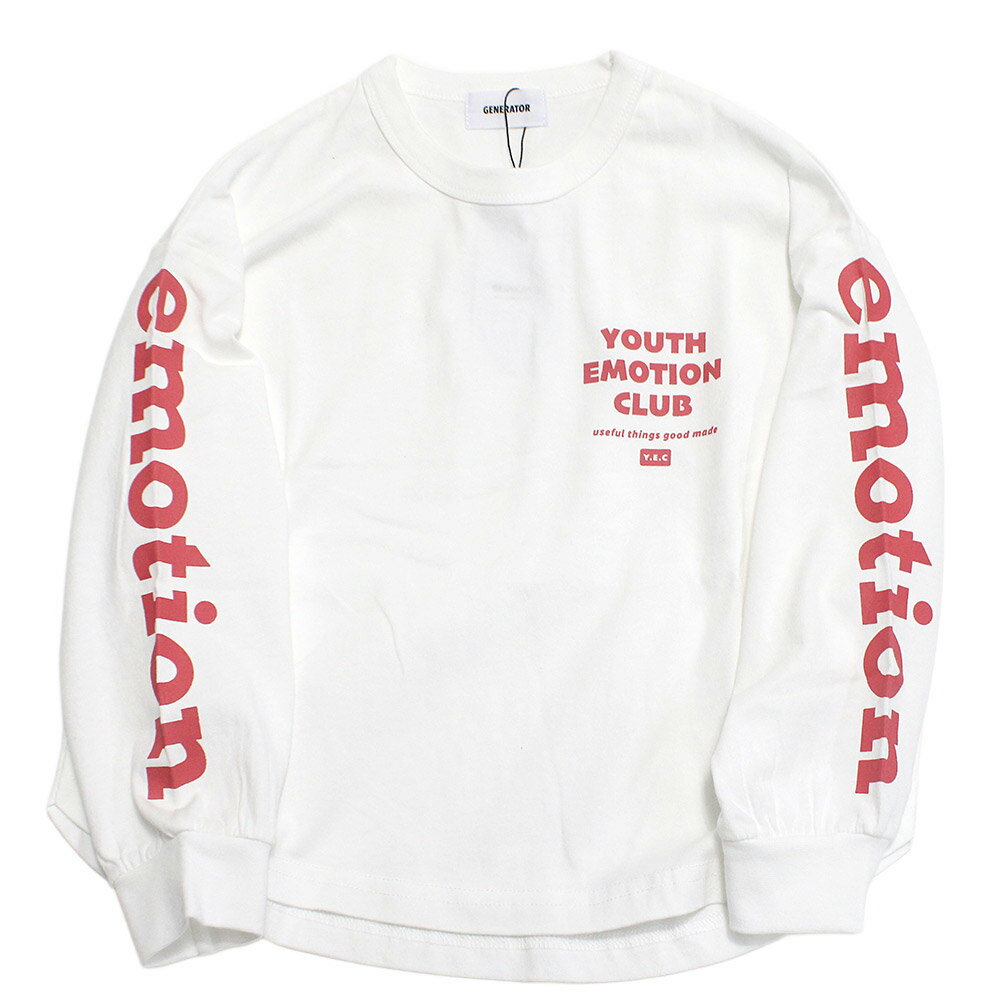 樂天商城 - 【ジェネレーター/子供服/GENERATOR/ジュニア 】 emotion L/S Tシャツ ホワイト(WH)