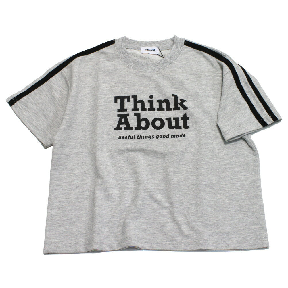 樂天商城 - 【ジェネレーター/子供服/GENERATOR/ジュニア 】 Think About 袖ラインプルオーバー 杢グレー(TG)