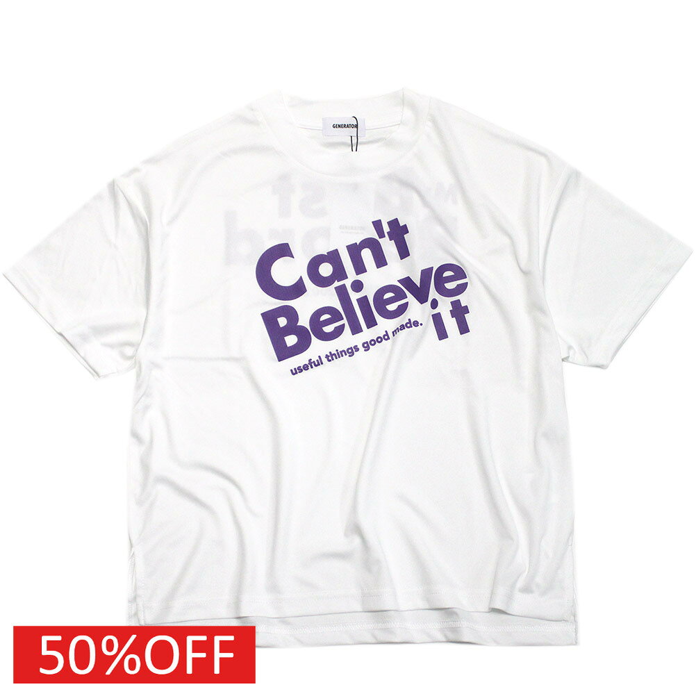 T-Shirts （Half Sleeves） - 【ジェネレーター/子供服/GENERATOR/ジュニア 】 セール 【50%OFF】 Believe ドライTシャツ ホワイト(WH)