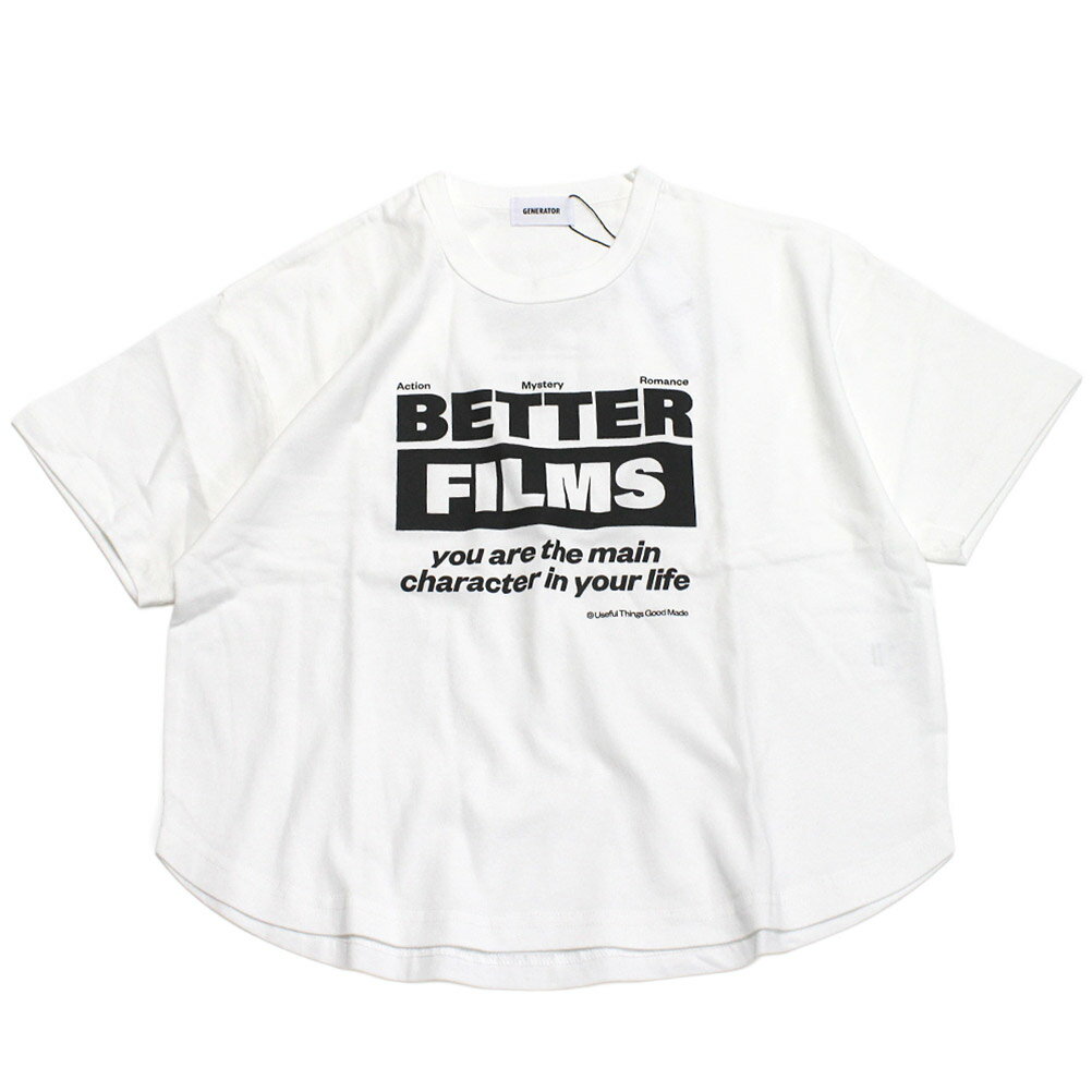 “ジェネレーター”のBETTER FILMS Tシャツ・1枚でサマになるBOXロゴTシャツ・肌馴染みの良い20/-OEカットソー天竺を使用・ゆったりラフに着られるシルエット・ラウンドテールもポイントにMODELWH / 110cm / 18.5kg / M(110-120)サイズ着用WH / 162cm / F(160-170)サイズ着用BK / 117cm / 20kg / M(110-120)サイズ着用【ご注意】素材の特性上、小さな糸の飛び込みやスレなどが見られる場合があります。着用には問題ございませんので、商品の味としてご理解くださいます様、お願い申し上げます。本体　綿100%リブ部分　綿95%　ポリウレタン5%ブラック(BK)ピンク(PK)関連キーワード:子供服 キッズ トドラー ジュニア Jr 男子 男児 男の子 女子 女児 女の子 ガールズ ボーイズ ユニセックス きょうだい 兄弟 姉妹 大人 レディース リンクコーデ お揃い ホワイト(WH) M(110-120)cm L(130-140)cm XL(150-160)cm F(160-170)cm 新着 grt906404サイズ(cm)着丈 身幅 肩幅 袖丈M 48444213.5L 54484615.5XL 62.5535117.5F 70.5585619.5採寸結果は全てセンチ表記です。商品により多少の誤差がございます。目安とお考え下さい。※BCはバックセンター（首から裾までの後中心）です。※SNPはサイドネックポイント（肩から裾までの直線で計測した長さ）です。生地の透け感なしあり生地の厚み薄手普通厚手生地の伸縮性なしややありありa175a178a228a229a230a293a