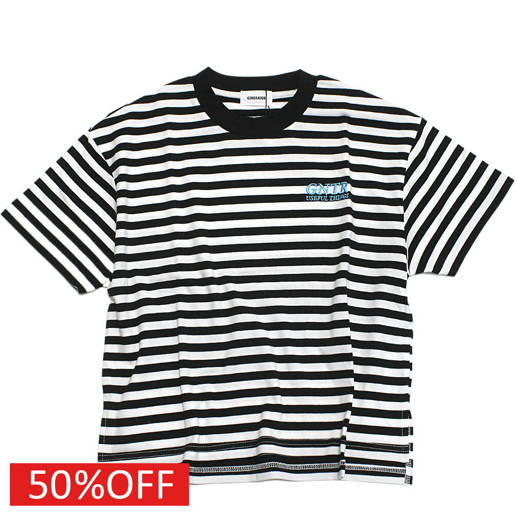 PORTER - 【ジェネレーター/子供服/GENERATOR/ジュニア 】 セール 【50%OFF】 ボーダー Tシャツ ブラック(BK)