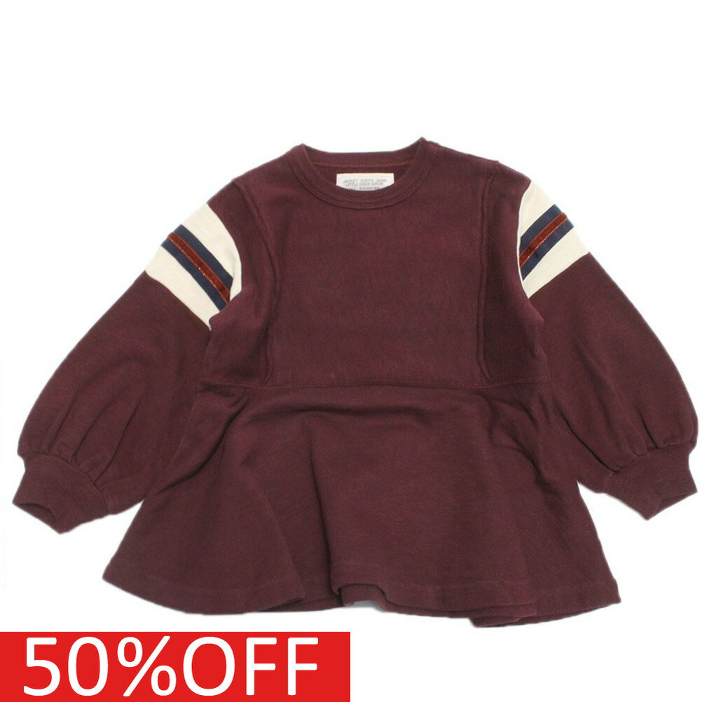 楽天子供服ミリバール【ゴートゥーハリウッド GO TO HOLLYWOOD/子供服/親子】 セール 【50％OFF】 あす楽 ウラキモウ パフスリーブ リメイク プルオーバー 13WNワイン