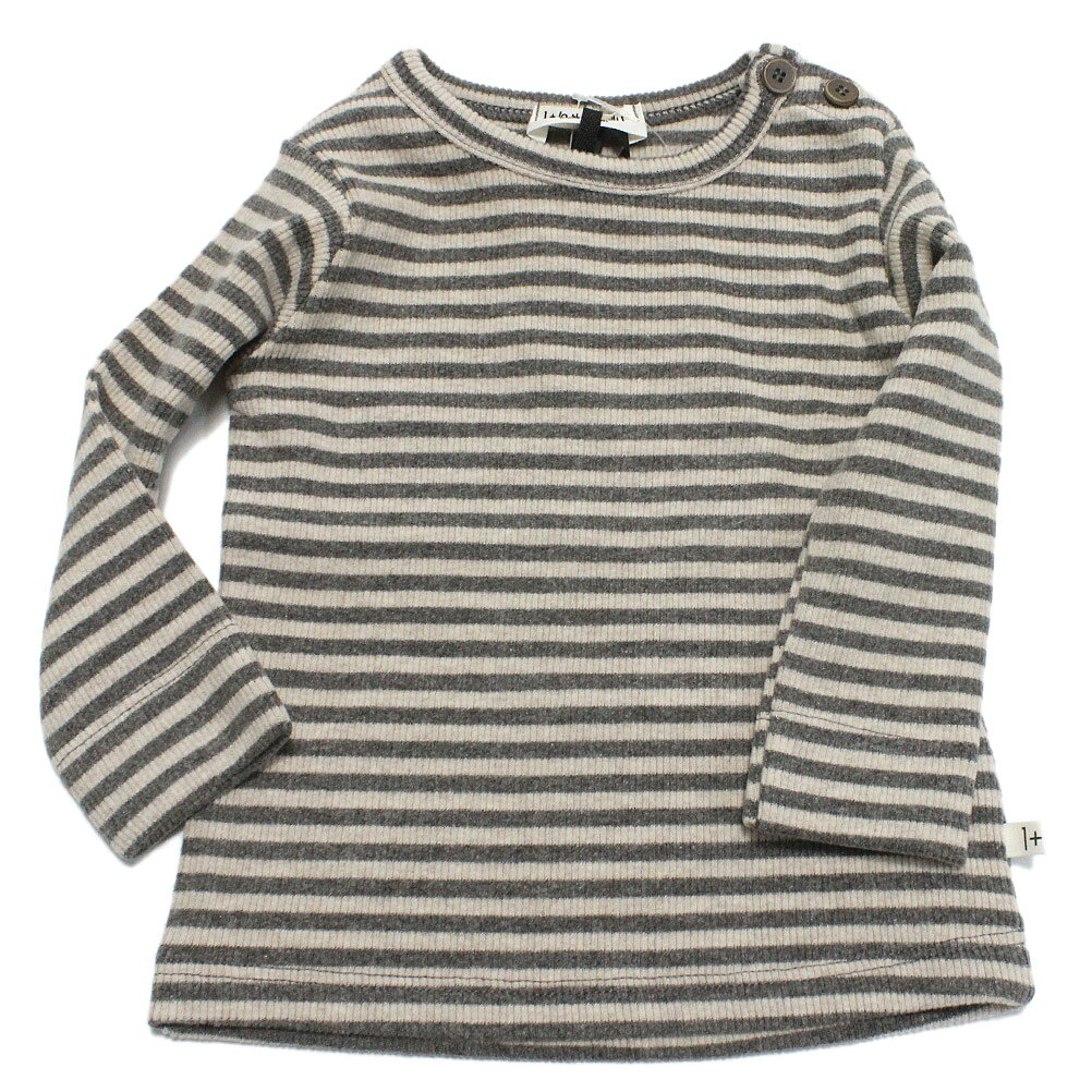 【出産祝い1＋in the family ワンモアインザファミリー ベビー服】 MAGALI(ボーダーTシャツ) オートミール(OTM)