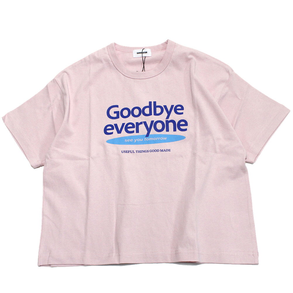 樂天商城 - 【ジェネレーター/子供服/GENERATOR/ジュニア 】 Goodbye Tシャツ ピンク(PK)