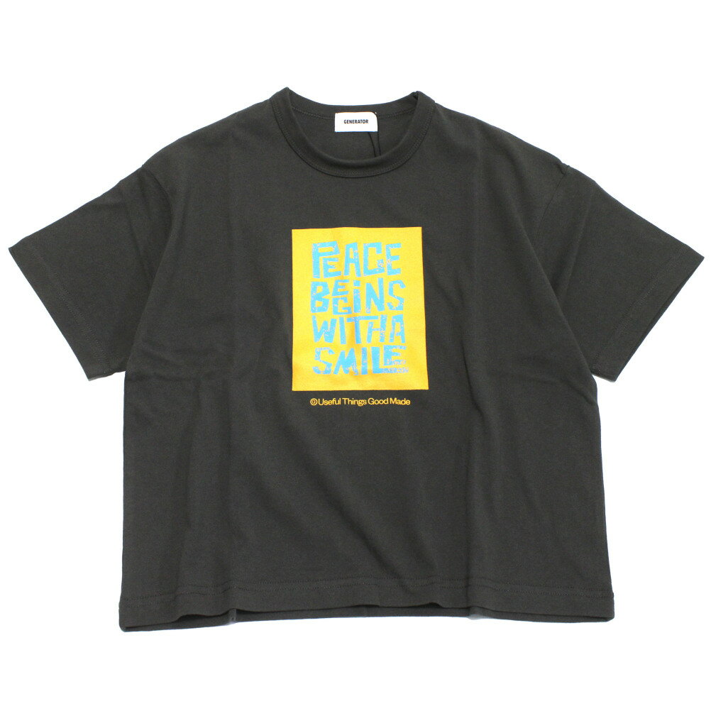 樂天商城 - 【ジェネレーター/子供服/GENERATOR/ジュニア 】 Peace Begins Tシャツ チャコール(CG)