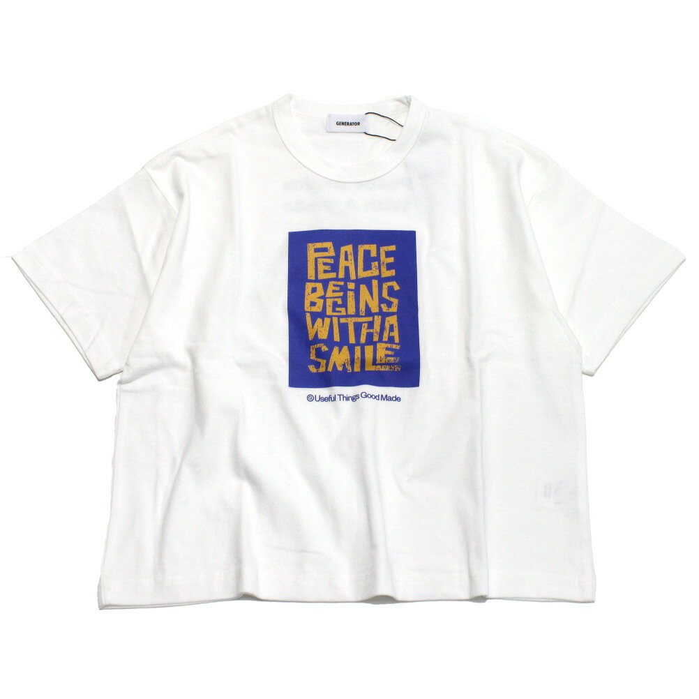 樂天商城 - 【ジェネレーター/子供服/GENERATOR/ジュニア 】 Peace Begins Tシャツ ホワイト(WH)