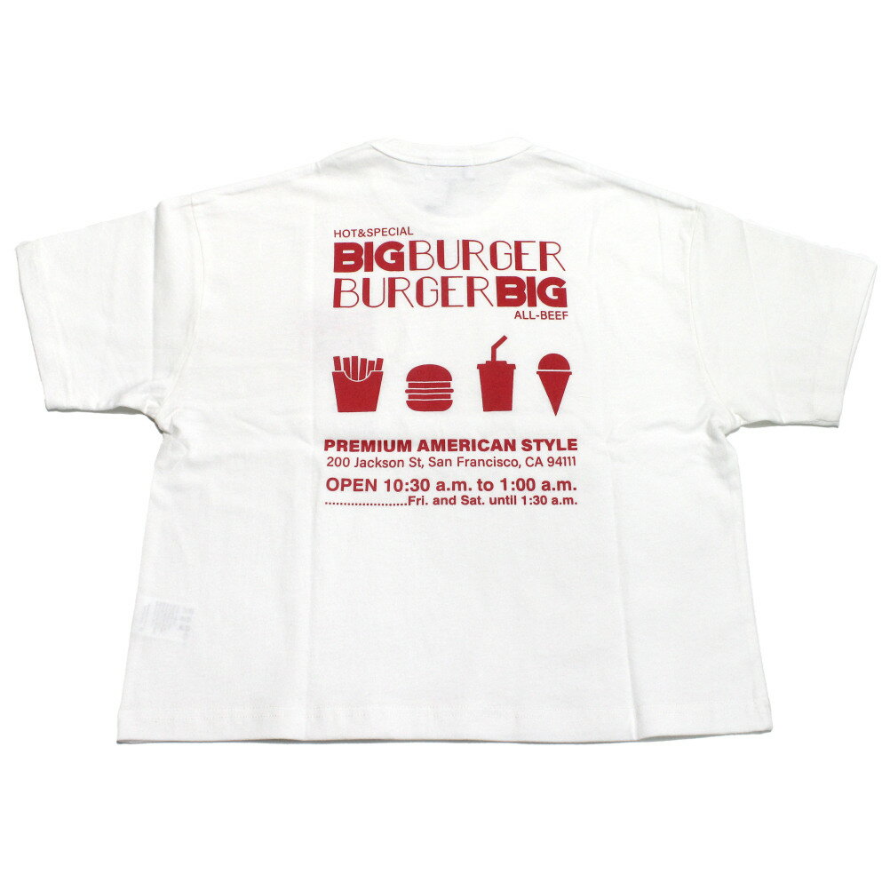 樂天商城 - 【ジェネレーター/子供服/GENERATOR/ジュニア 】 BIG BURGER Tシャツ ホワイト(WH)