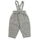 【1+in the family ワンモアインザファミリー ベビー服】 URSULAサスペンダー付きニットパンツ グレー(GRAY)