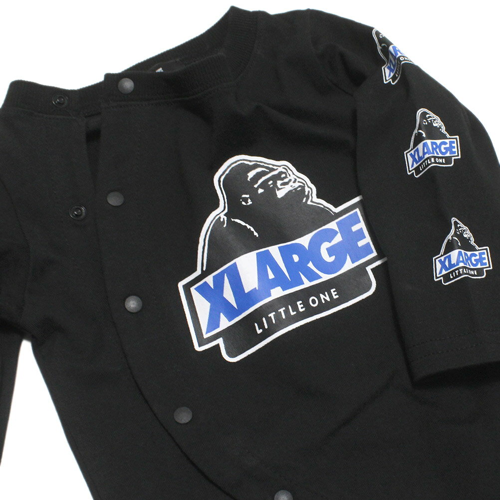 【エクストララージキッズ/エックスラージ/子供服/XLARGE KIDS】 袖OGプリント長袖2WAYオール クロ(80)