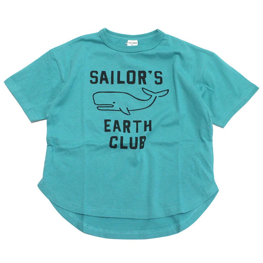 樂天商城 - 【SECONDセカンド/子供服/アウトドア/カジュアル/キッズ/ジュニア】 EARTH CLUB Tシャツ ブルー(BL)