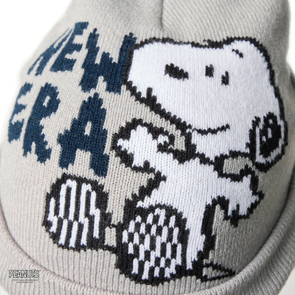 【NEWERA/キッズ/帽子/ニューエラ】 KIDS PEANUTS SNOOPY BC KNIT CAP グレー