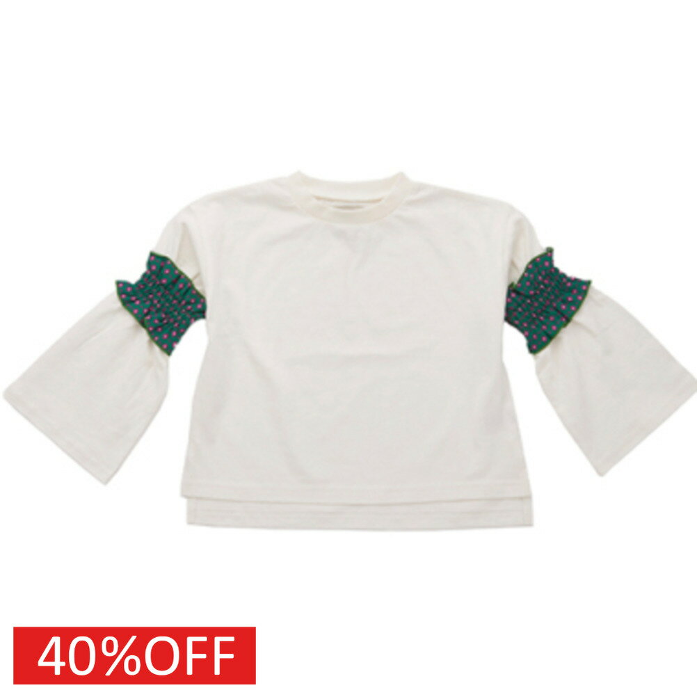樂天商城 - 【ocean＆ground/オーシャンアンドグラウンド/子供服/ベビー/キッズ/ジュニア】 セール 【40%OFF】 フリルスリーブTシャツ ホワイト(WH)