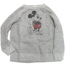 【DD×ミッキー/DENIM DUNGAREE×MICKEYコラボ/デニムアンドダンガリー子供服/ディズニー】 ビンテージウラケ MICKEY ワッペン スウェット 3GRグレー(4)