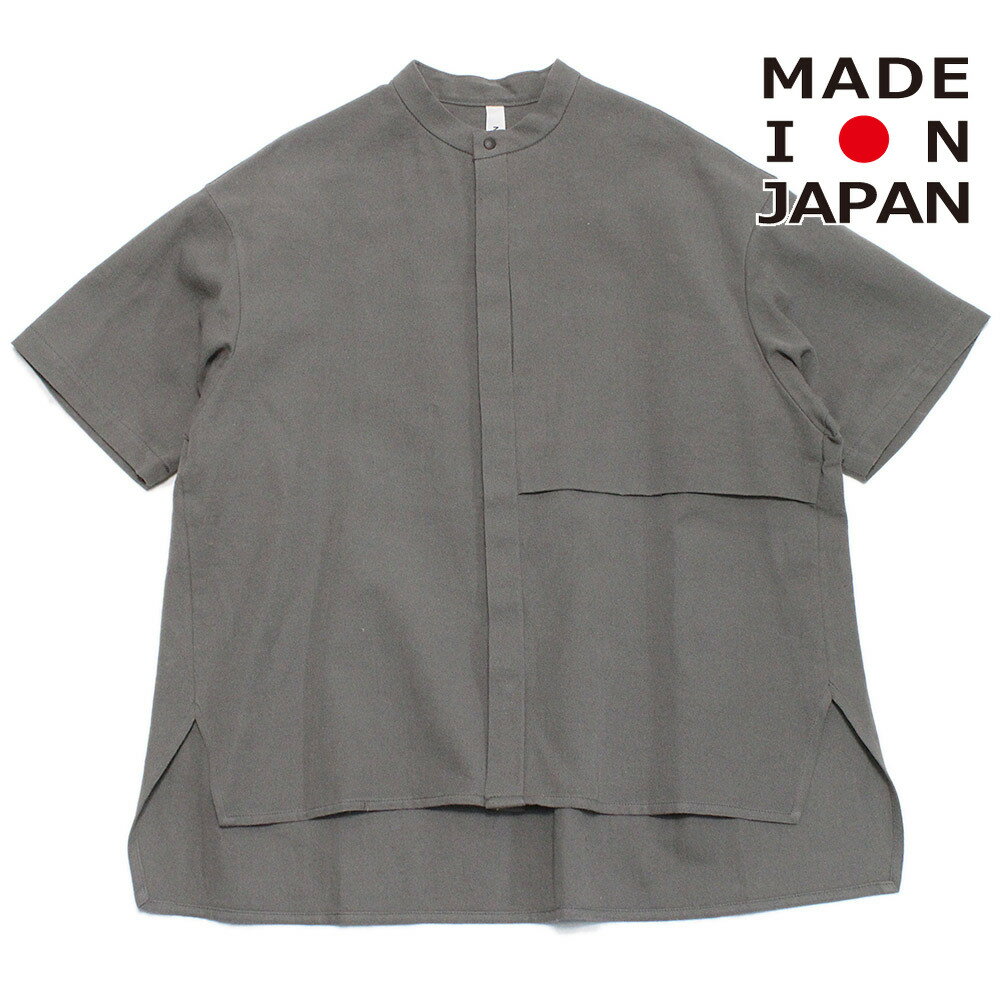 【MOUN TEN./MOUNTEN/マウンテン/子供服/ジュニア】 c/hemp S/S シャツ グレー
