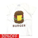 【知育玩具/子供服/ベビー/キッズCHEEK ROOM/チークルーム】 セール 【30%OFF】 ハンバーガーTシャツ オフホワイト(OW)