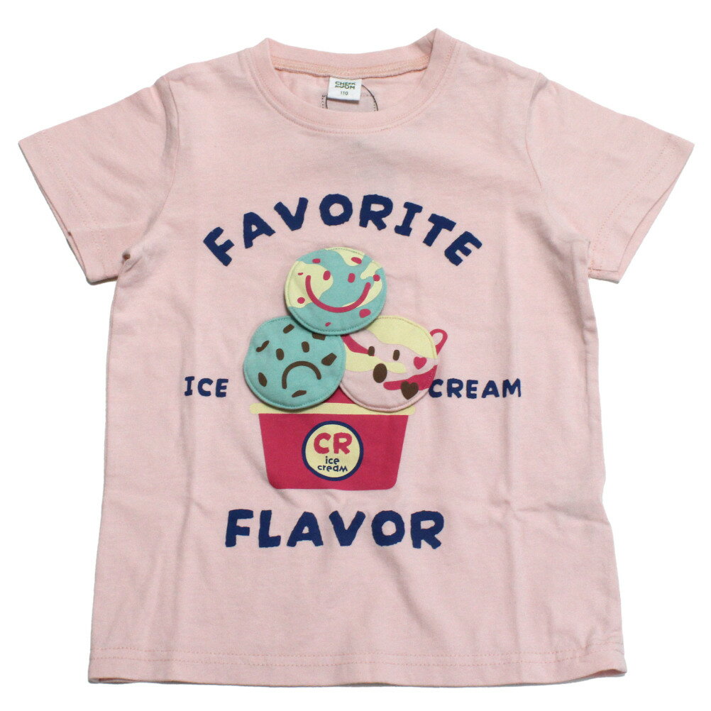 Rakuten - 【知育玩具/子供服/ベビー/キッズCHEEK ROOM/チークルーム】 トリプルアイス Tシャツ ピンク(PK)