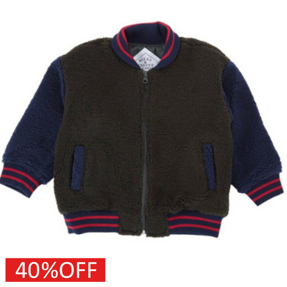 Coat - 【ocean＆ground/オーシャンアンドグラウンド/子供服/ベビー/キッズ/ジュニア】 セール 【40%OFF】 ボアアワードジャケット ダークグリーン(DG)