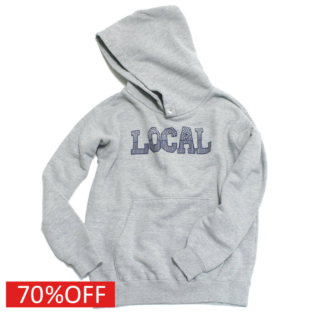 【ラペン/ラパン/LAPEN/子供服/ジュニア/ヴィンテージ/アメカジ】 セール 【70%OFF】 LOCALパーカー グレー