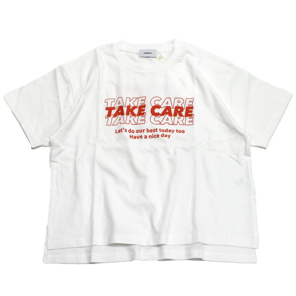 Rakuten - 【子供服/ジュニア/アンディニー/undeny./キッズ/大人/女の子】 TAKE CARE Tシャツ ホワイト(WH)
