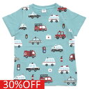 【知育玩具/子供服/ベビー/キッズCHEEK ROOM/チークルーム】 セール 【30%OFF】 働く車Tシャツ ブルー(BL)