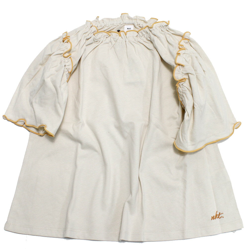 樂天商城 - 【NHT/エヌエイチティー/女の子/保育園着/子供服/キッズ】 メローギャザーTシャツ アイボリー(IV)