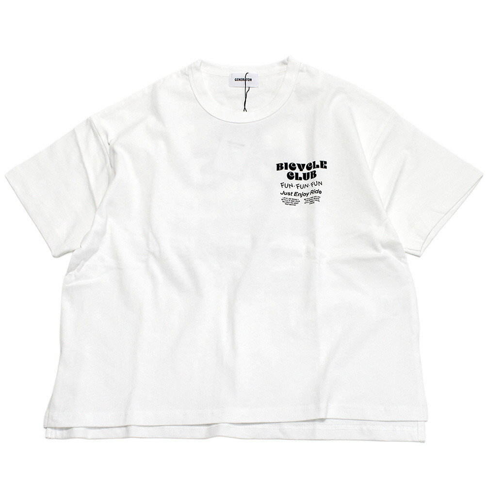 樂天商城 - 【ジェネレーター/子供服/GENERATOR/ジュニア 】 BICYCLE Tシャツ ホワイト(WH)