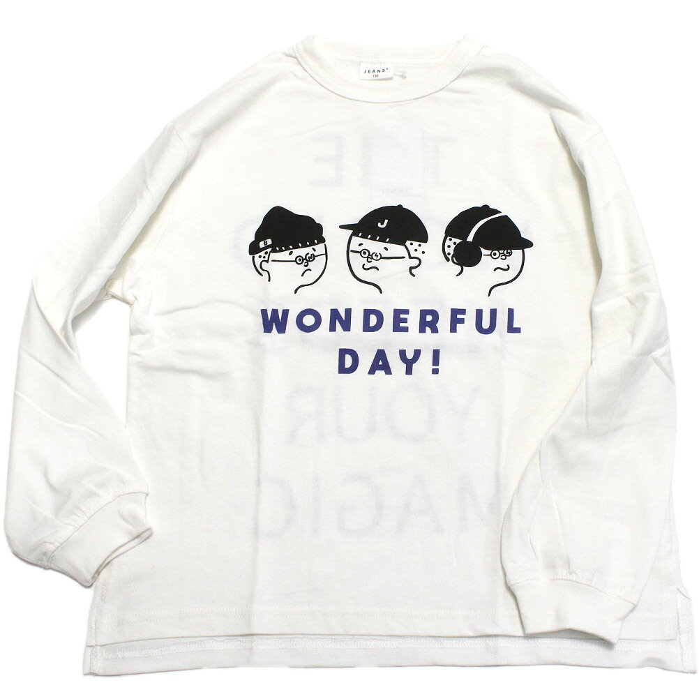 樂天商城 - 【JEANS.B/ジーンズベー】 WONDEFULロングTシャツ オフホワイト(OW)