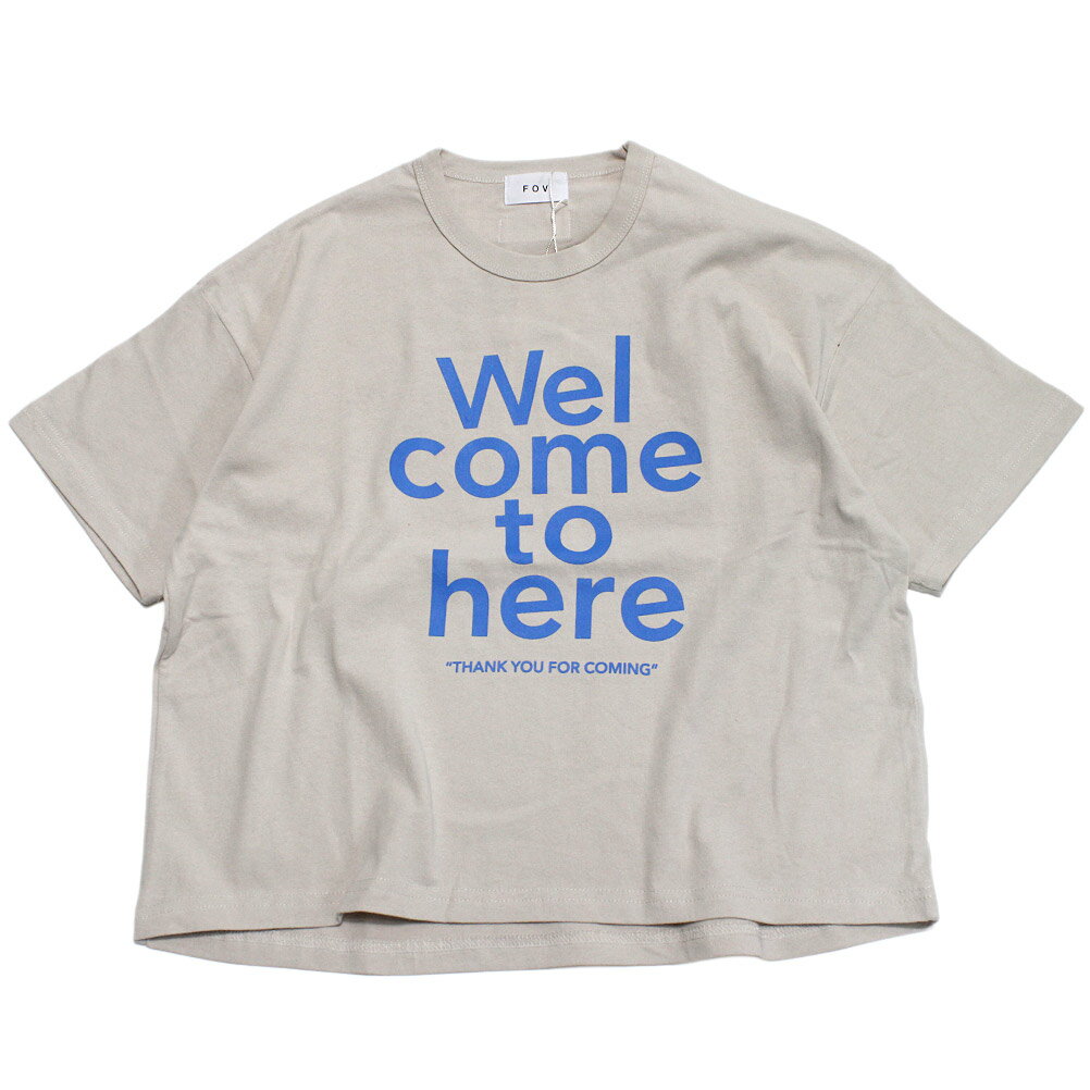 T恤（长袖） - 【FOV/フォブ/こども服/キッズ/親子/カジュアル】 Welcome Tシャツ サンド(SD)