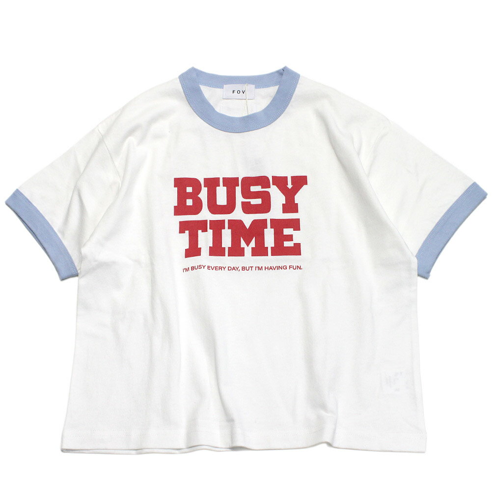 樂天商城 - 【FOV/フォブ/こども服/キッズ/親子/カジュアル】 BUSY TIME Tシャツ ホワイト(WH)