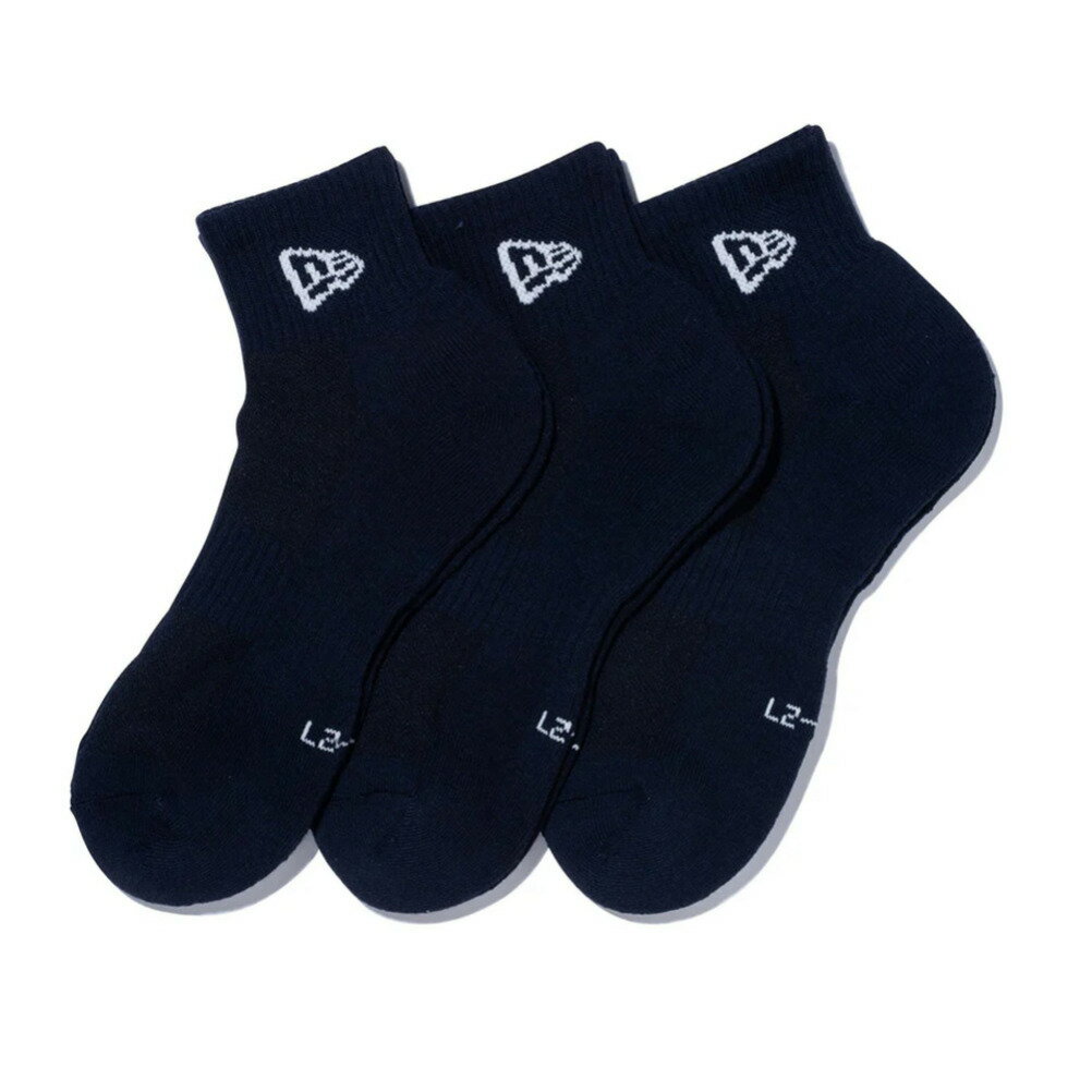 樂天商城 - 【NEWERA/キッズ/帽子/ニューエラ】 3PAIRS ANKLE SOCKS(NAVY) ネイビー