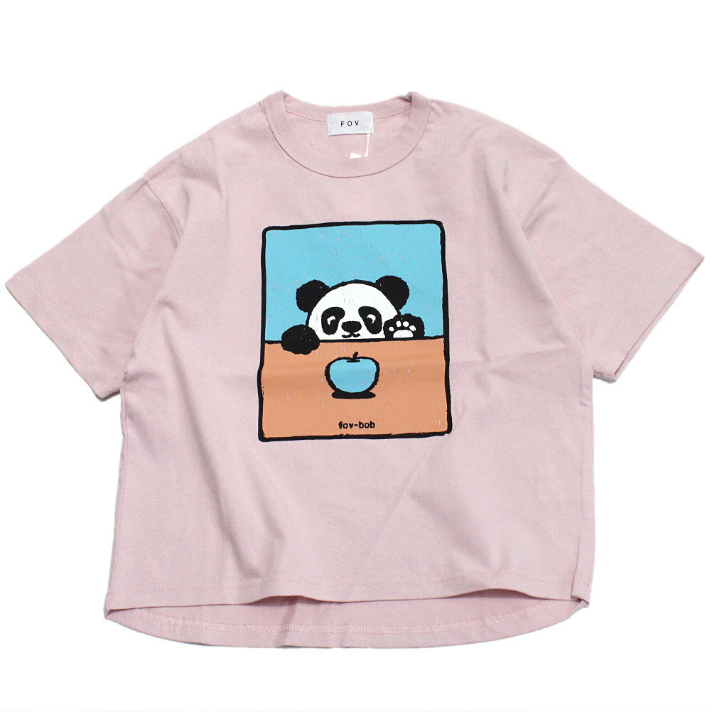 樂天商城 - 【FOV/フォブ/こども服/キッズ/親子/カジュアル】 【FOVBOB】PANDA Tシャツ ピンク(PK)