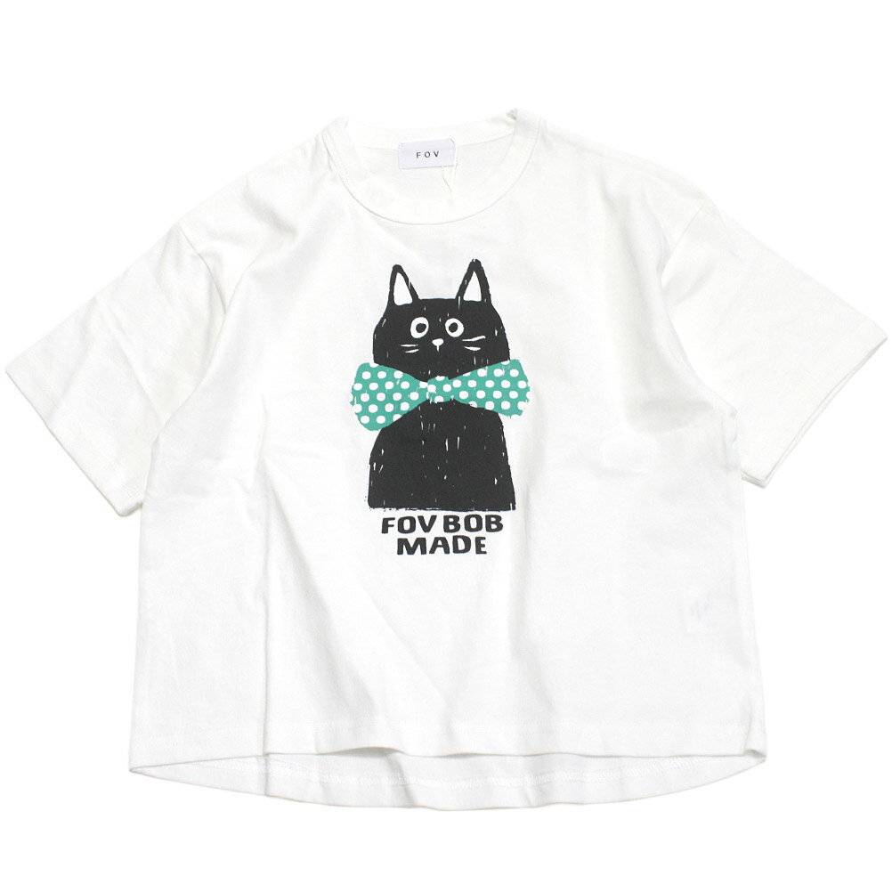Rakuten - 【FOV/フォブ/こども服/キッズ/親子/カジュアル】 【FOVBOB】CAT Tシャツ ホワイト(WH)