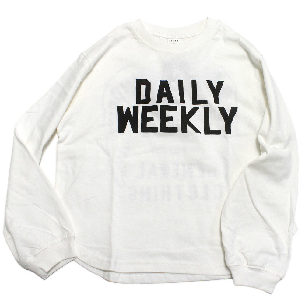 樂天商城 - 【SECONDセカンド/子供服/アウトドア/カジュアル/キッズ/ジュニア】 DAILYロングTシャツ オフホワイト(OW)