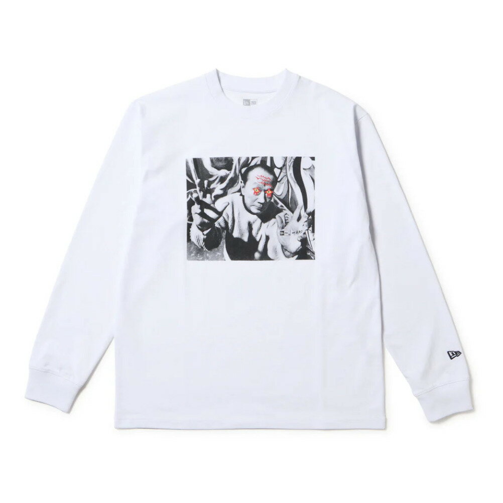 【New Era メンズ キャップ 帽子 ニューエラ】 TARO OKAMOTO PHOTO LS CT TEE ホワイト