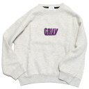【子供服/グルーヴィーカラーズ/groovy colors/ジュニア/男の子】 ウラキモウ GRVY スウェット 23LGR薄グレイ