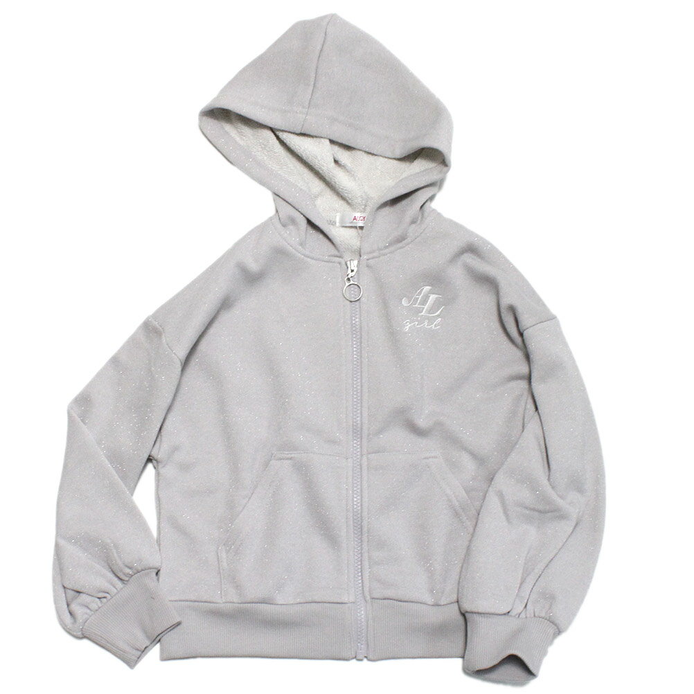 【アルジー/algy/ジュニア/女の子/JS/ガールズ】 裏毛ガーリーパーカー ピンク(PK)