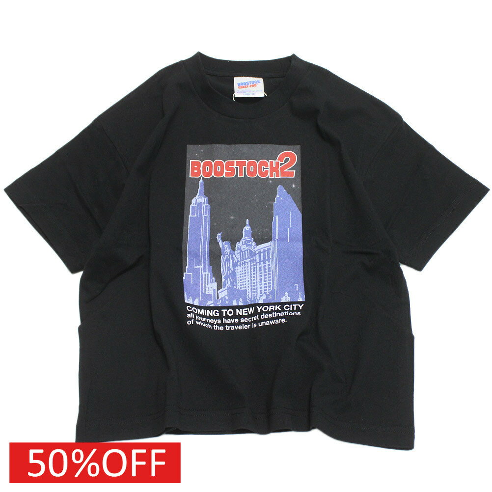 【ブーストック/子供服/BOOSTOCK/ジュニア】 セール 【50%OFF】 NEWYORK Tシャツ ブラック(BK)