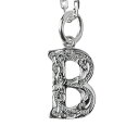 ハワイアンジュエリー ネックレス ハワイアンジュエリー イニシャル ネックレス シルバー 【B】 アルファベット シンプル シンプル シルバー925 チェーン長...