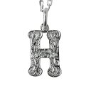 ハワイアンジュエリー ネックレス ハワイアンジュエリー イニシャル ネックレス シルバー 【H】 アルファベット シンプル シンプル シルバー925 チェーン長...