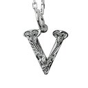 ハワイアンジュエリー ネックレス ハワイアンジュエリー イニシャル ネックレス シルバー 【V】 アルファベット シンプル シンプル シルバー925 チェーン長...