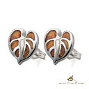 ハワイアンジュエリー コアウッド ピアス モンステラ コアウッド シルバー925 ロジウムコーティング キャッチ aumakua 20G(ゲージ) | メンズ ...