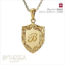 ハワイアンジュエリーネックレスK14ゴールド刻印無料誕生石イニシャルエンブレムペンダントCG-GP111送料無料楽ギフ_包装楽ギフ_名入れ