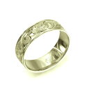 ハワイアンジュエリー オーダーメイド リング 幅6mm 厚み1.2mm フラット 14Kグリーンゴールド カレイキニ プレーン オーダーメイド リング 指輪 結...